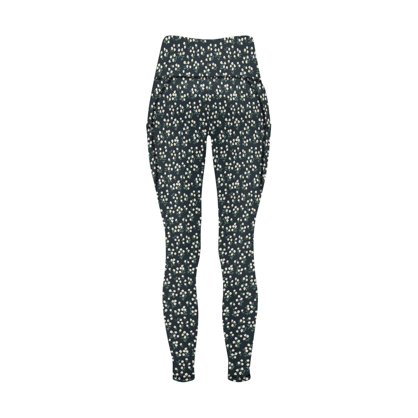 Super Bloom Leggings with Pockets. Design hand-painted by the Designer Maria Alejandra Echenique