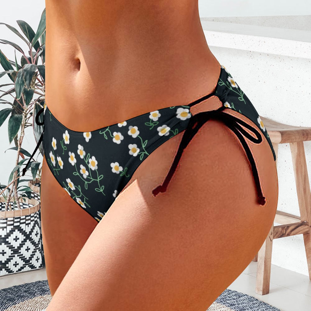 Super Bloom Collection Ladies Bikini Bottom. Pattern hand-painted by the Designer Maria Alejandra Echenique