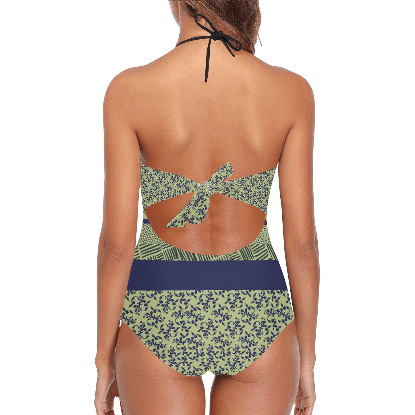 Red Lace Band Swimsuit. Caracas Collection