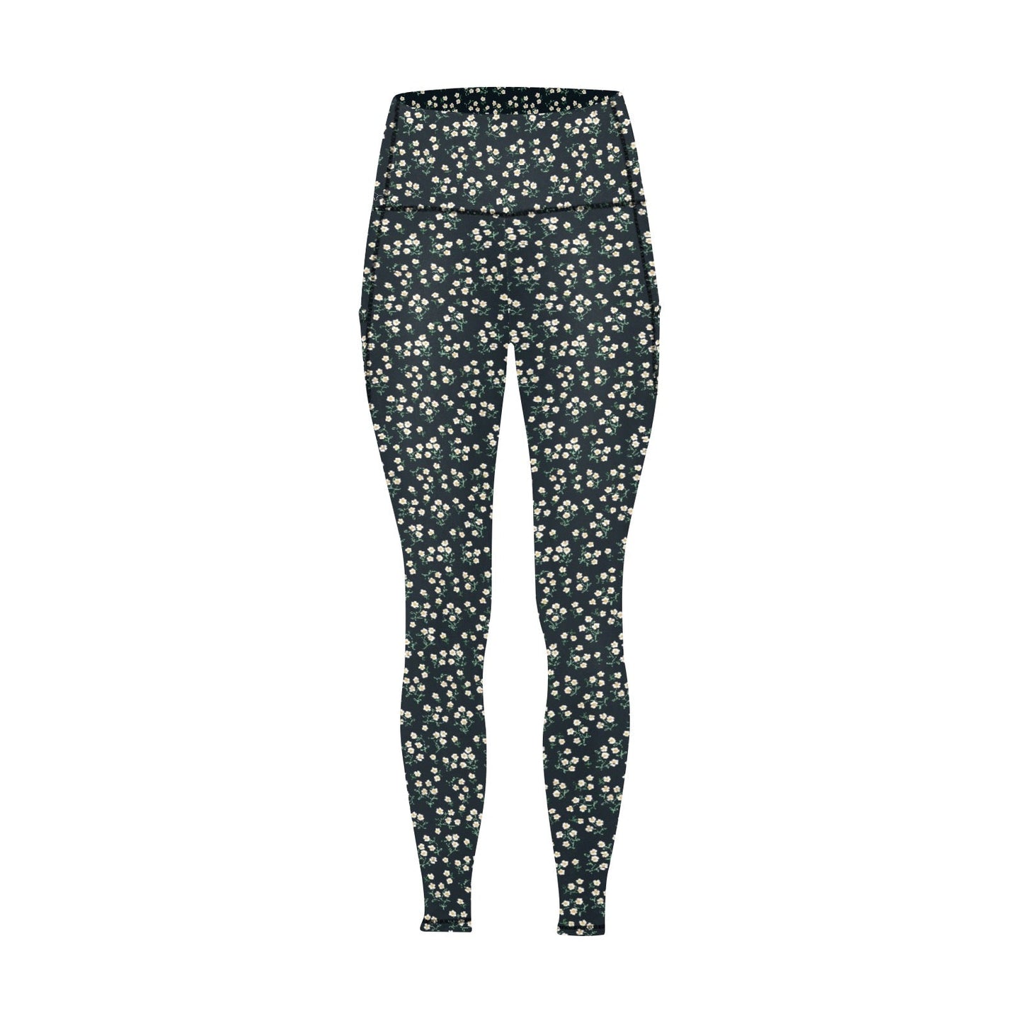 Super Bloom Leggings with Pockets. Design hand-painted by the Designer Maria Alejandra Echenique