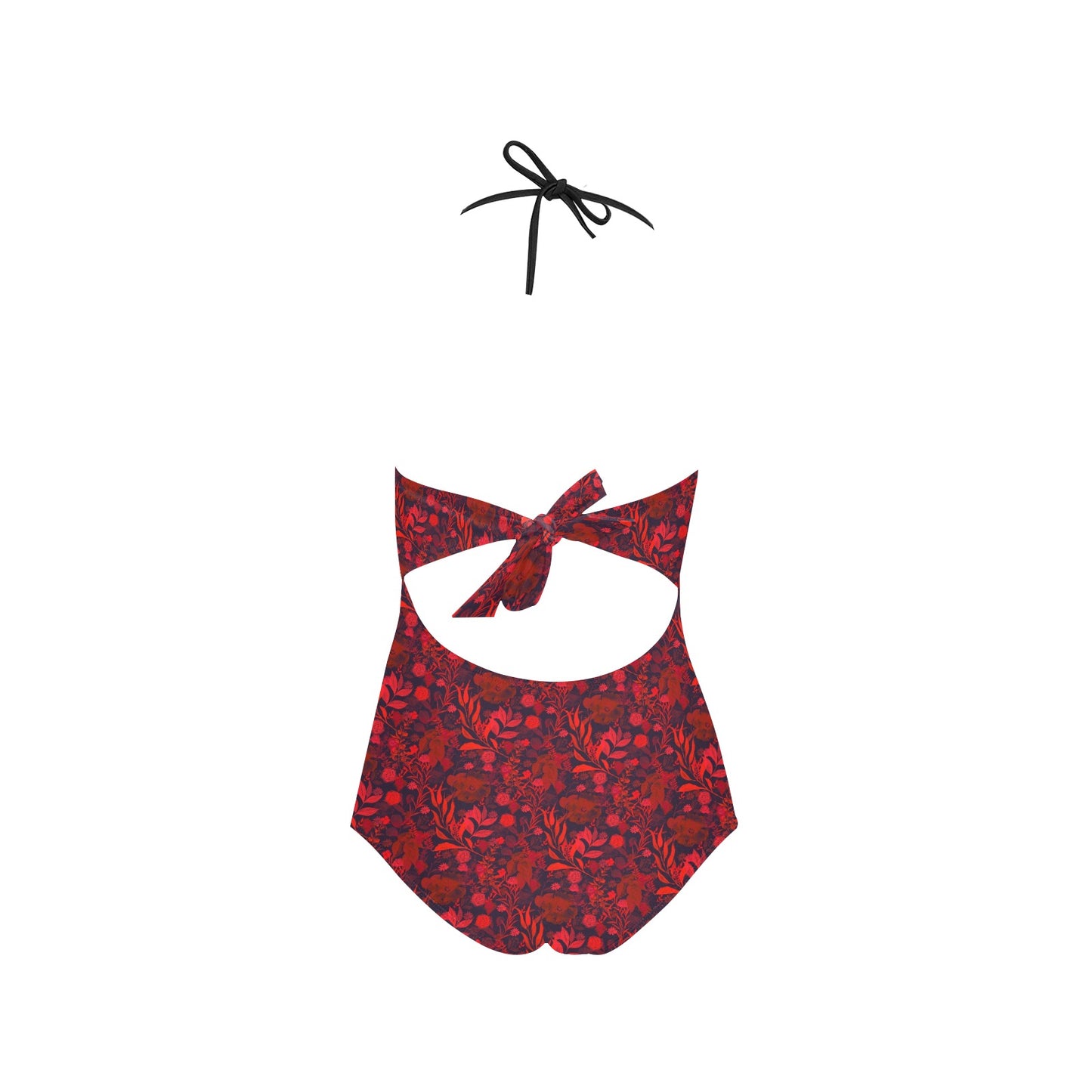 Red Lace Band Swimsuit. Caracas Collection