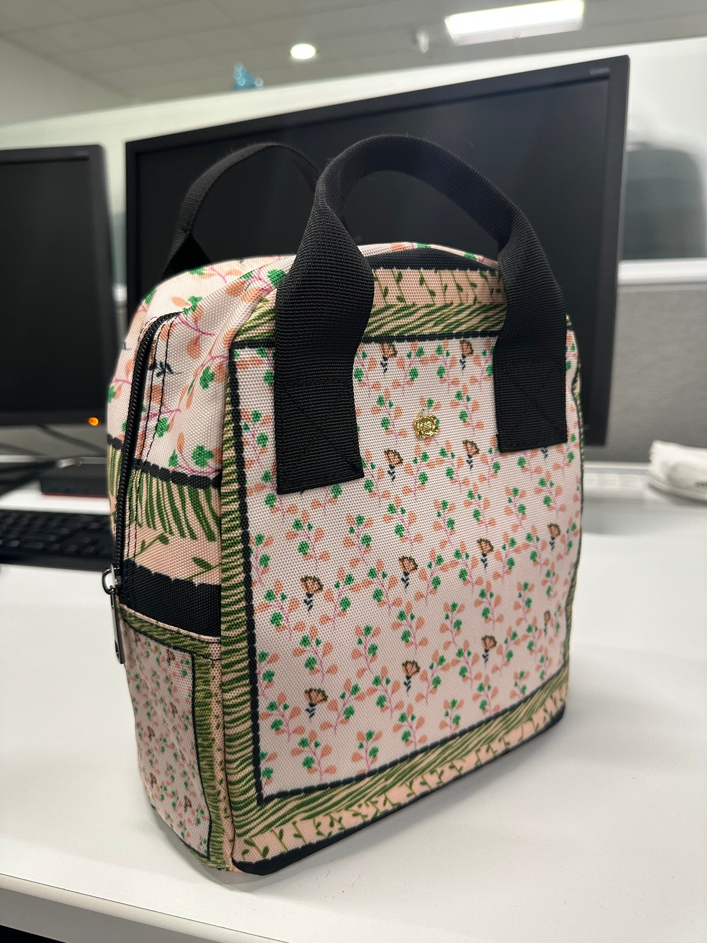 Hand-Painted Insulated Lunch Bag for Women & Men – Custom Art Print by Fashion Designer Maria Echenique – Durable & Lightweight, Made to Order