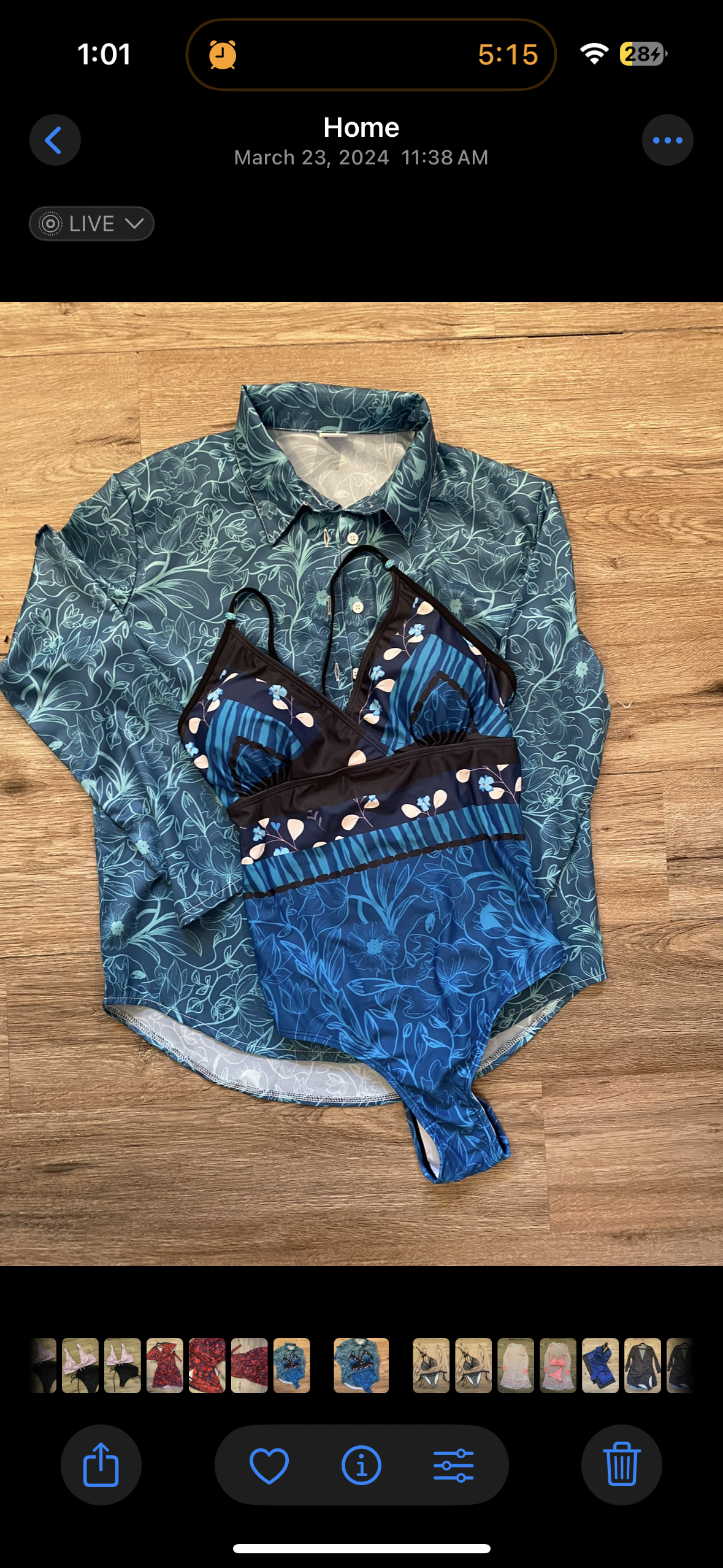 Blue and Black Elegant One Piece Swimsuit. Miami Collection