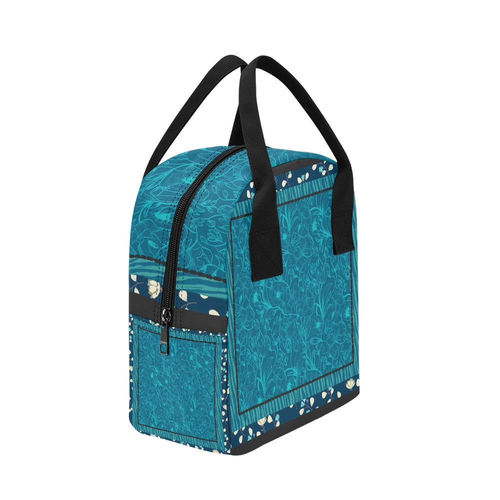 Hand-Painted Insulated Lunch Bag for Women & Men – Custom Art Print by Fashion Designer Maria Echenique – Durable & Lightweight, Made to Order