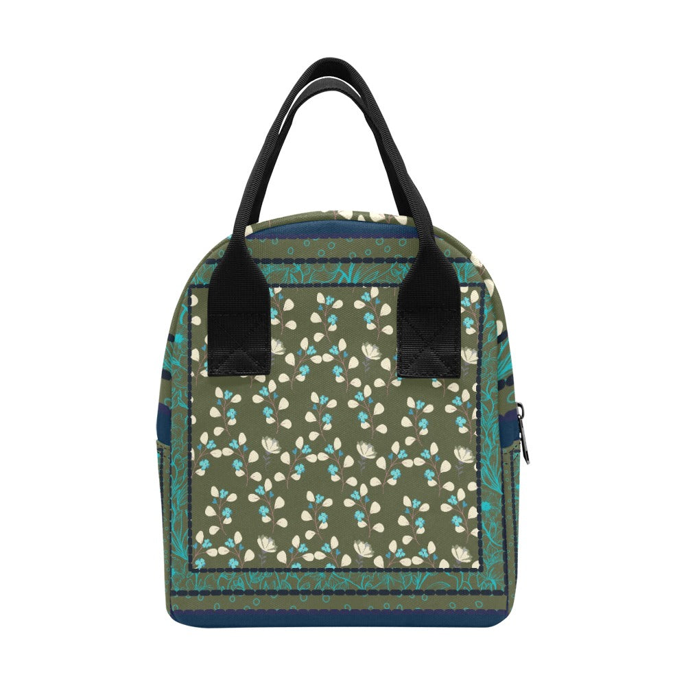 Hand-Painted Insulated Lunch Bag for Women & Men – Custom Art Print by Fashion Designer Maria Echenique – Durable & Lightweight, Made to Order