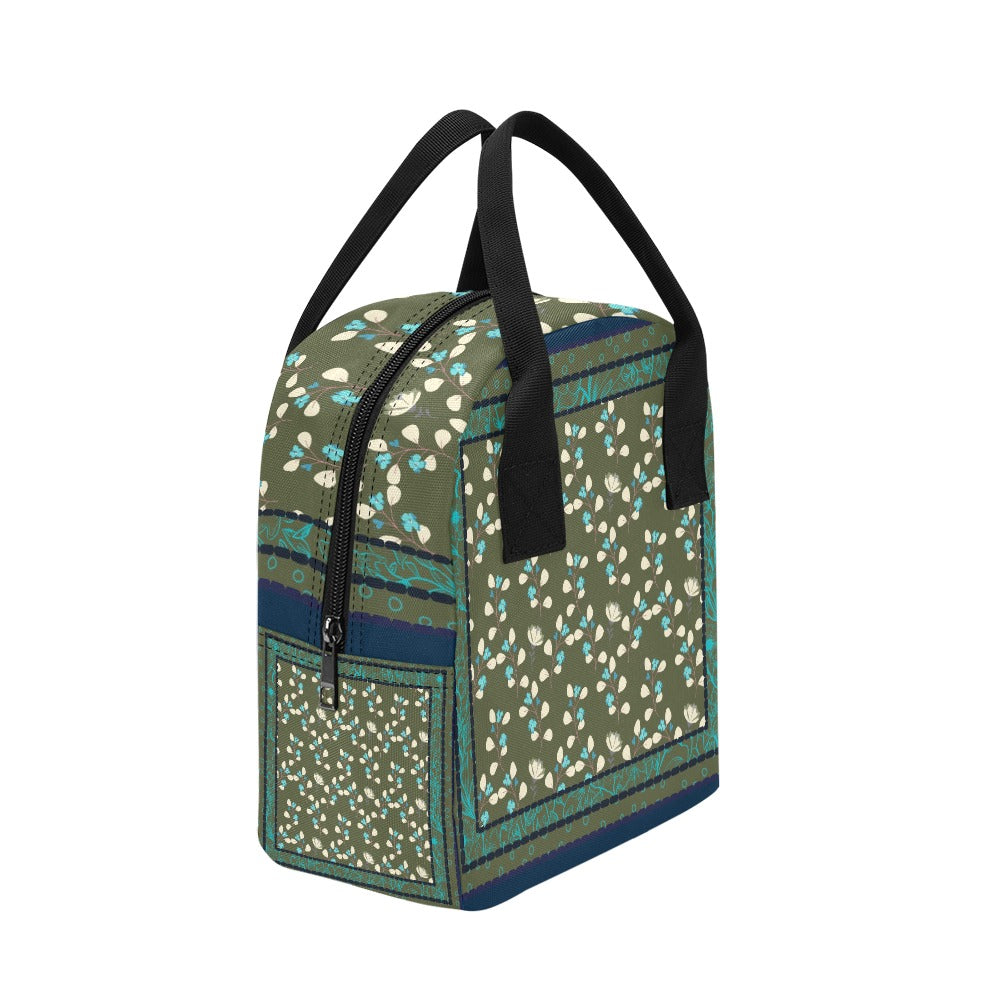 Hand-Painted Insulated Lunch Bag for Women & Men – Custom Art Print by Fashion Designer Maria Echenique – Durable & Lightweight, Made to Order