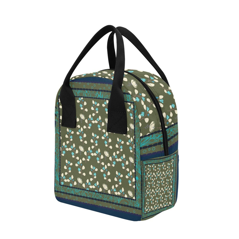 Hand-Painted Insulated Lunch Bag for Women & Men – Custom Art Print by Fashion Designer Maria Echenique – Durable & Lightweight, Made to Order