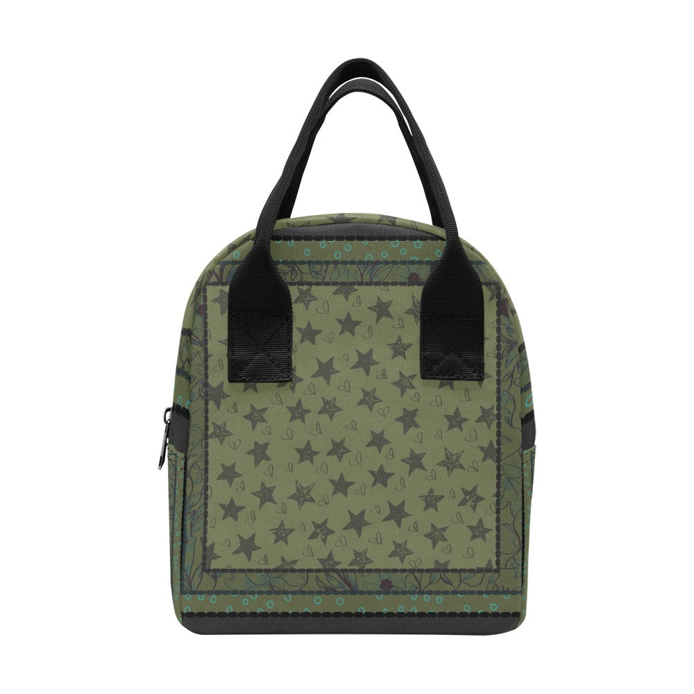 Hand-Painted Insulated Lunch Bag for Women & Men – Custom Art Print by Fashion Designer Maria Echenique – Durable & Lightweight, Made to Order