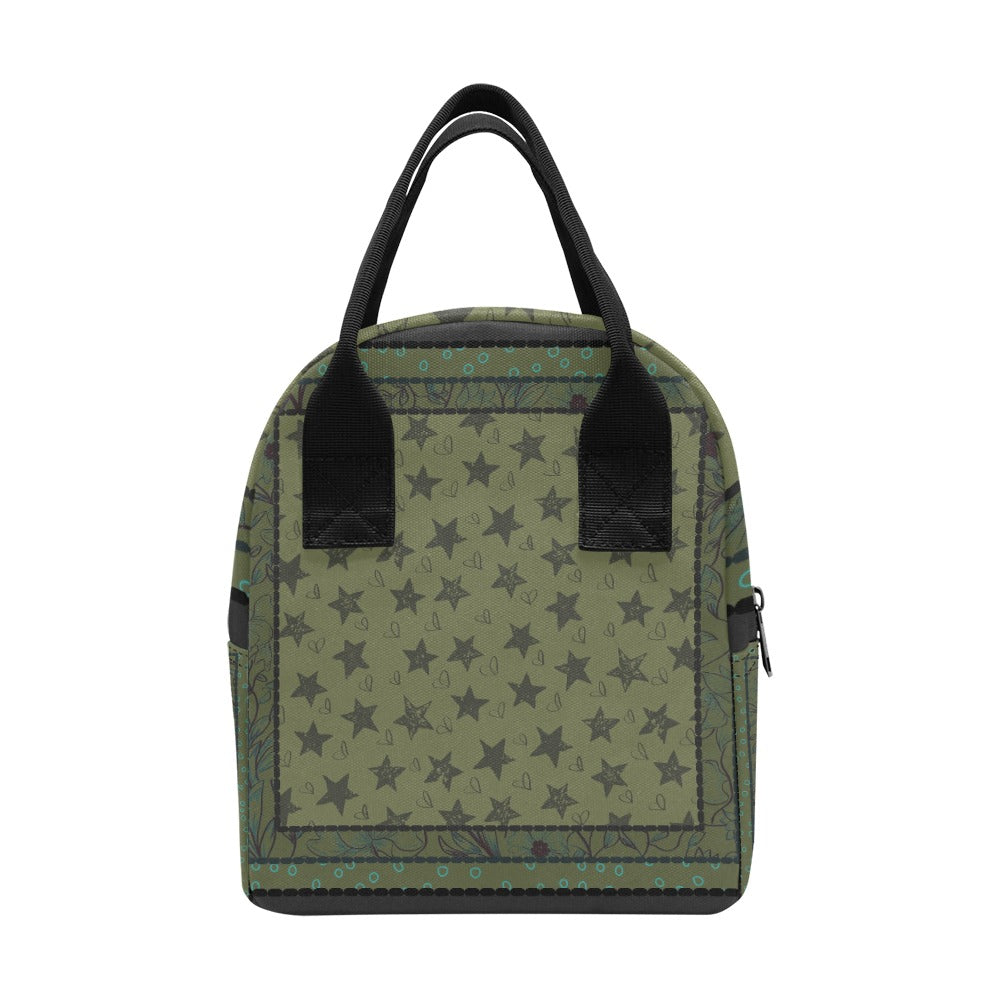 Hand-Painted Insulated Lunch Bag for Women & Men – Custom Art Print by Fashion Designer Maria Echenique – Durable & Lightweight, Made to Order