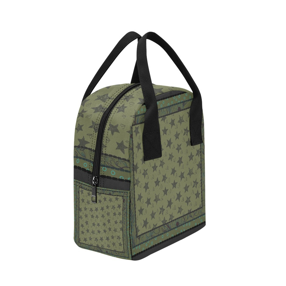 Hand-Painted Insulated Lunch Bag for Women & Men – Custom Art Print by Fashion Designer Maria Echenique – Durable & Lightweight, Made to Order