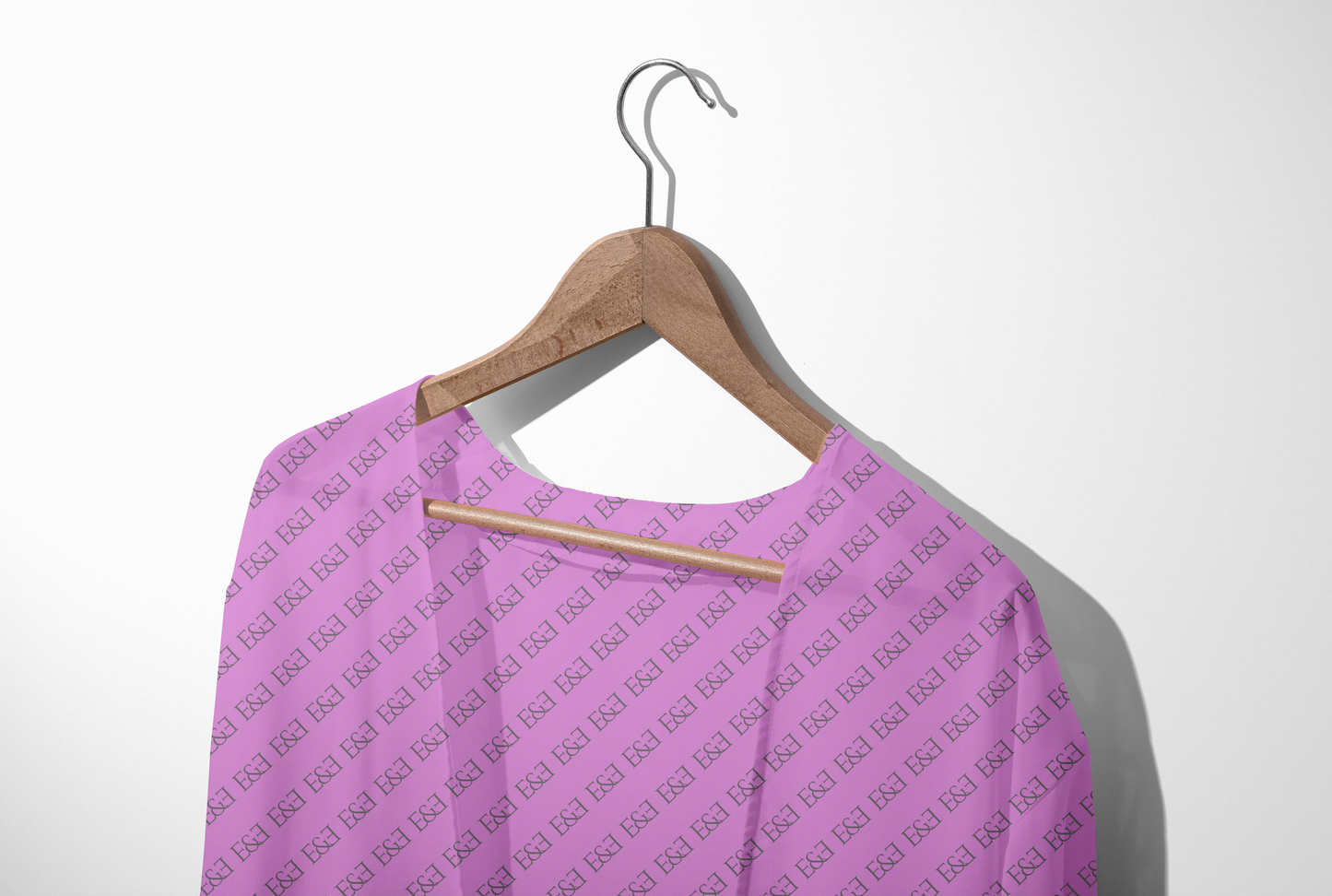 E&E Signature Pink Women's V-neck Mesh Cardigan. Mesh Kimono.
