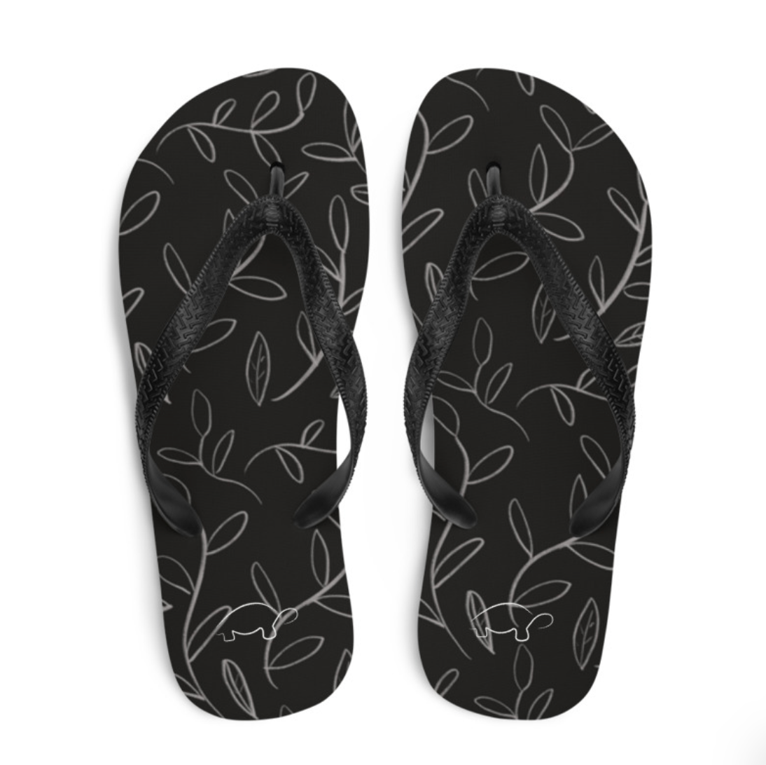 Super Bloom Collection Women's Flip Flops. Pattern hand-painted by the Designer Maria Alejandra Echenique