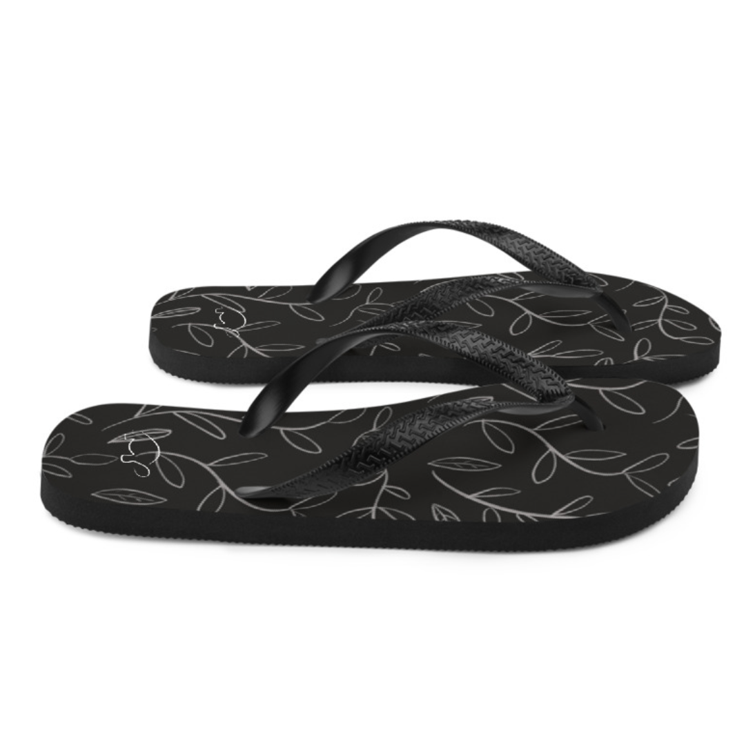 Super Bloom Collection Women's Flip Flops. Pattern hand-painted by the Designer Maria Alejandra Echenique
