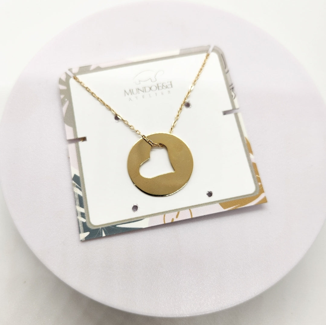 Necklace Amore mio. Handmade Jewelry. Heart Necklace. Gold Plated. Mom’s Gift. Gift for her