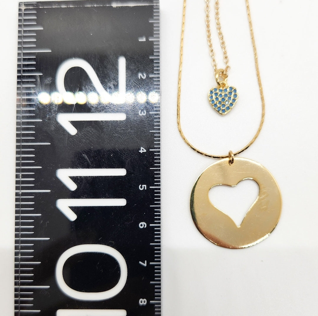 Necklace Amore mio. Handmade Jewelry. Heart Necklace. Gold Plated. Mom’s Gift. Gift for her