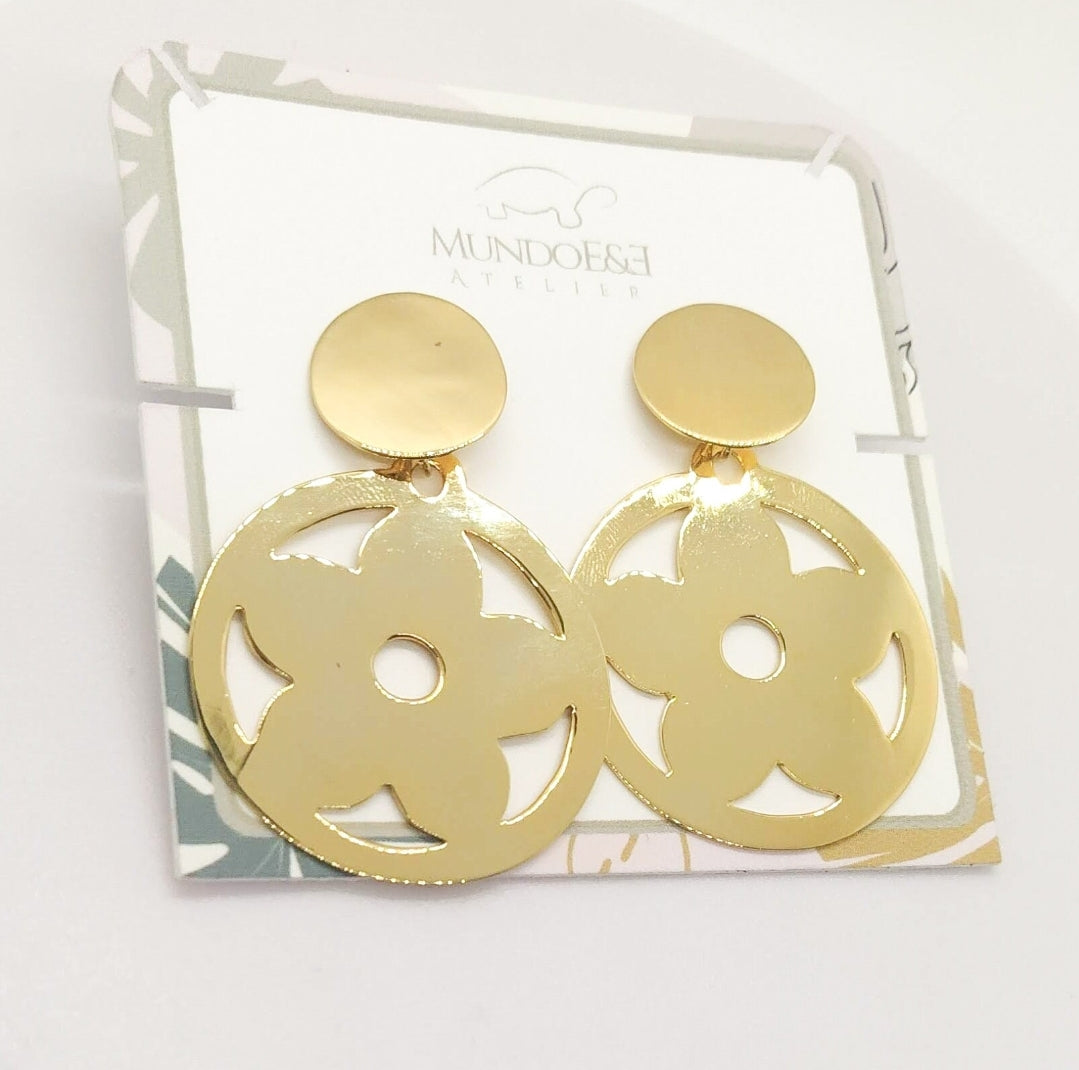 Gold Earrings. For special occasions. Flourish Collection. Handmade.