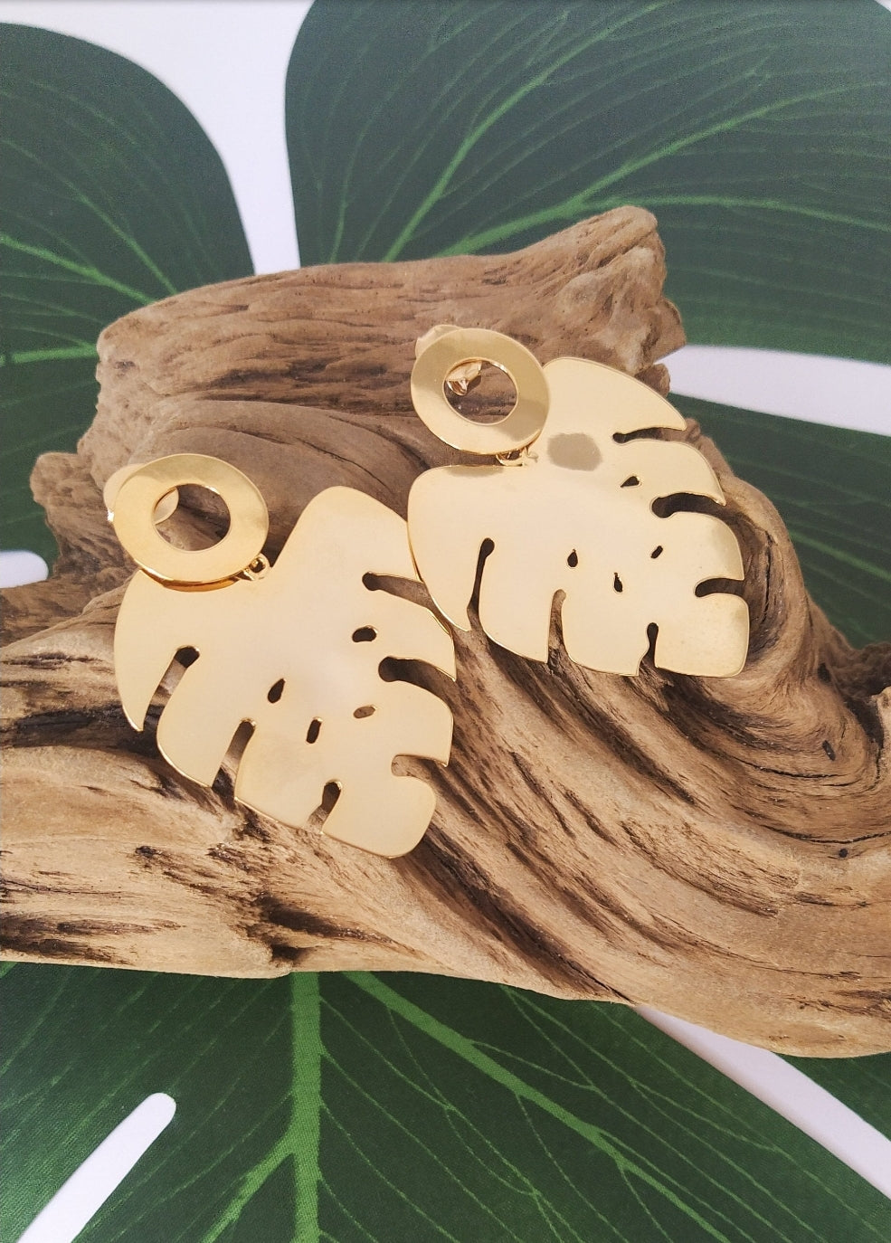 Gold Leaf Earrings. For special occasions. Flourish Collection. Handmade. Gold plated