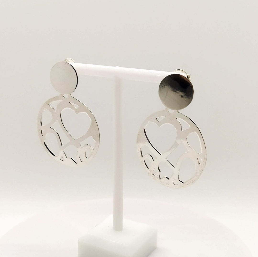 Long earring silver extraordinary design, high quality goldsmith handmade, top jewelry, gift for the loved one