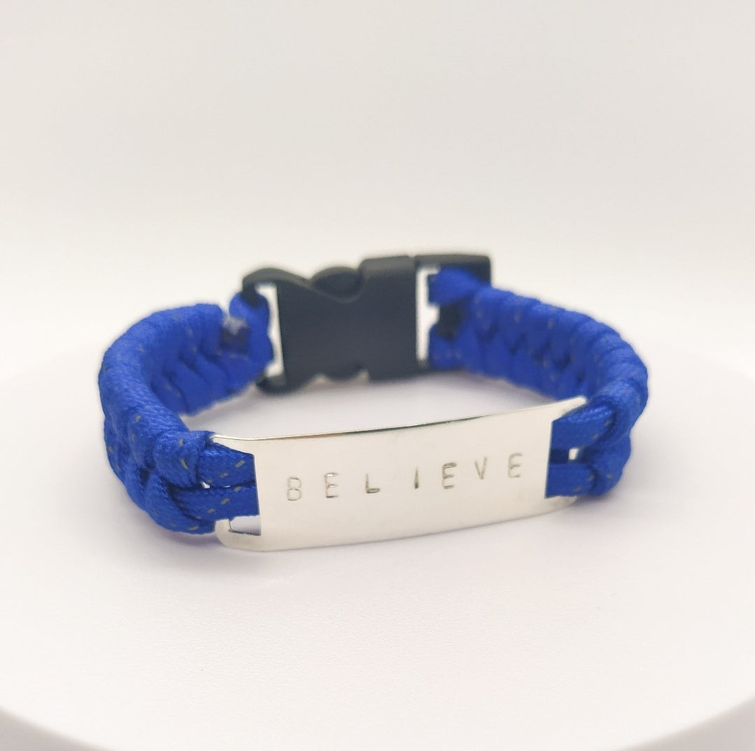 Believe Bracelet. For any occasions. Flourish Collection. Handmade. Silver plated