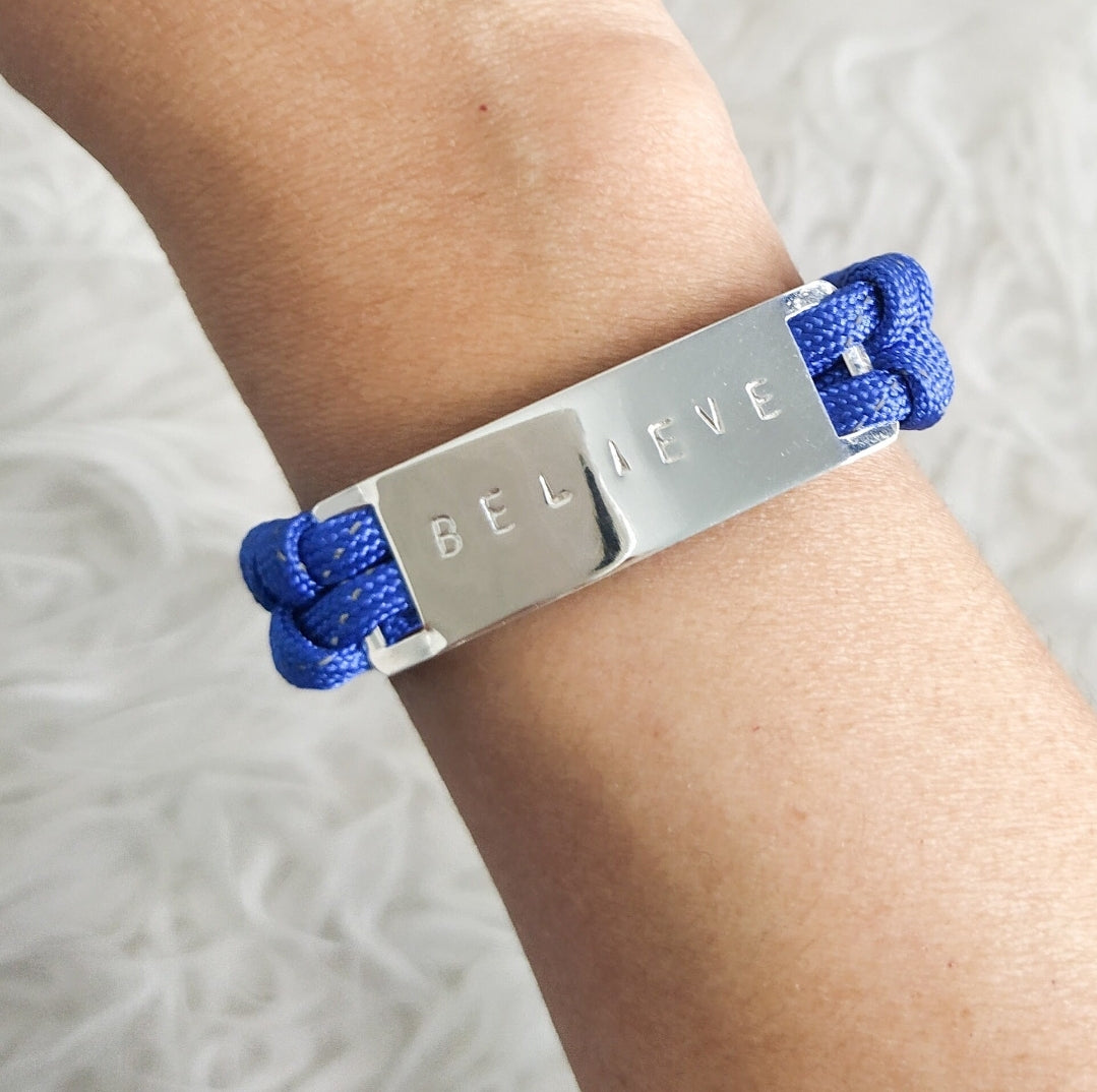Believe Bracelet. For any occasions. Flourish Collection. Handmade. Silver plated
