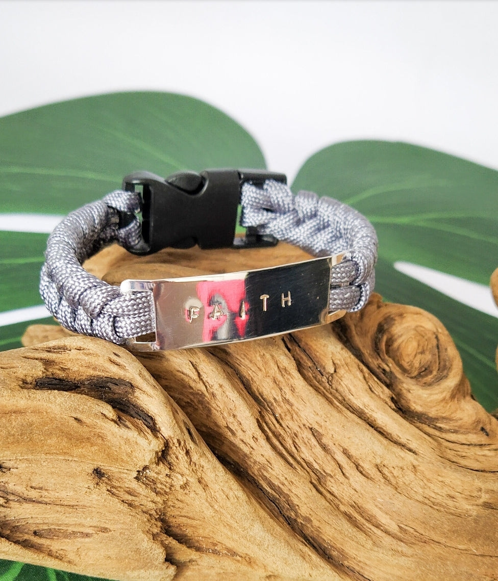 Faith Bracelet. For any occasions. Flourish Collection. Handmade. Silver plated