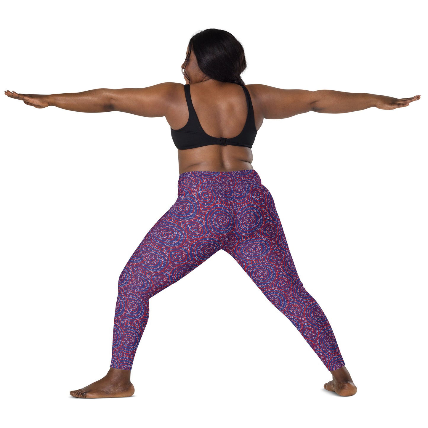America inspired Leggings with pockets. Design hand-painted by the Designer Maria Alejandra Echenique