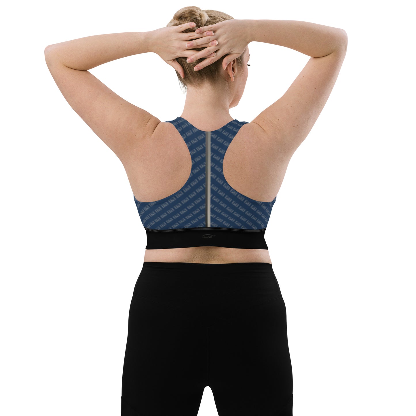 E&E Signature Blue Longline sports bra