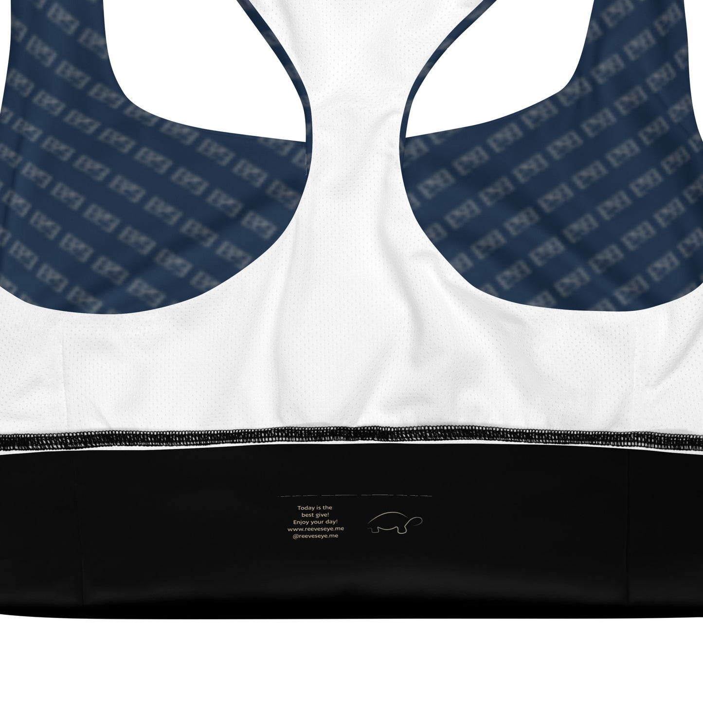 E&E Signature Blue Longline sports bra