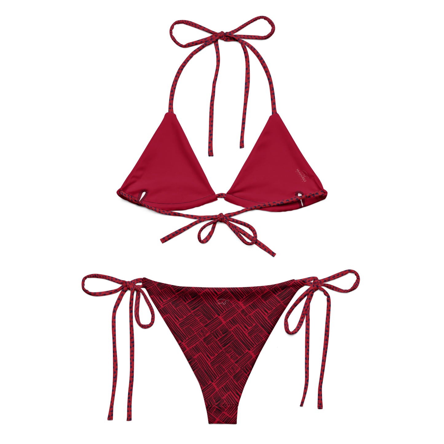 Red recycled string bikini. Caracas Collection