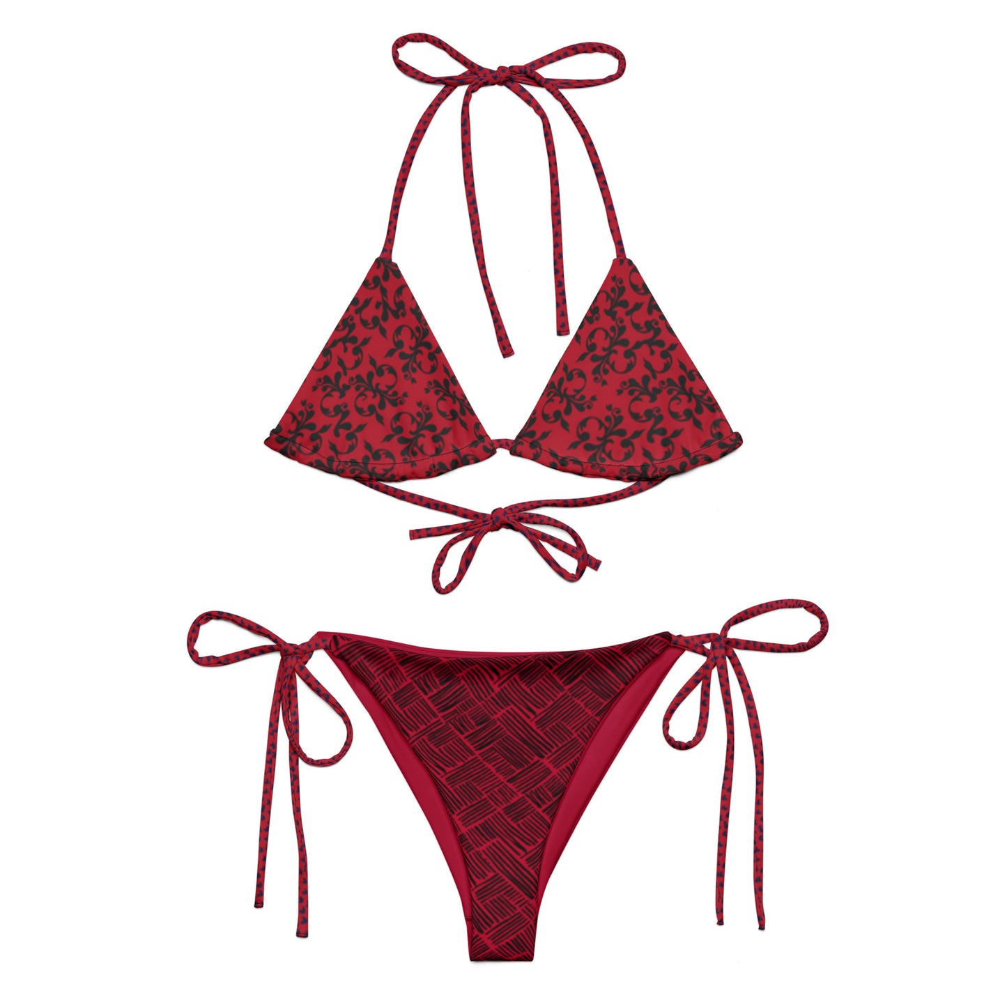 Red recycled string bikini. Caracas Collection
