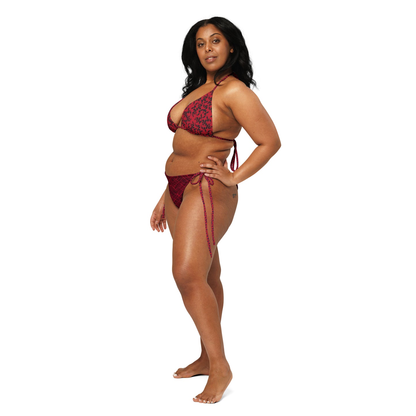 Red recycled string bikini. Caracas Collection