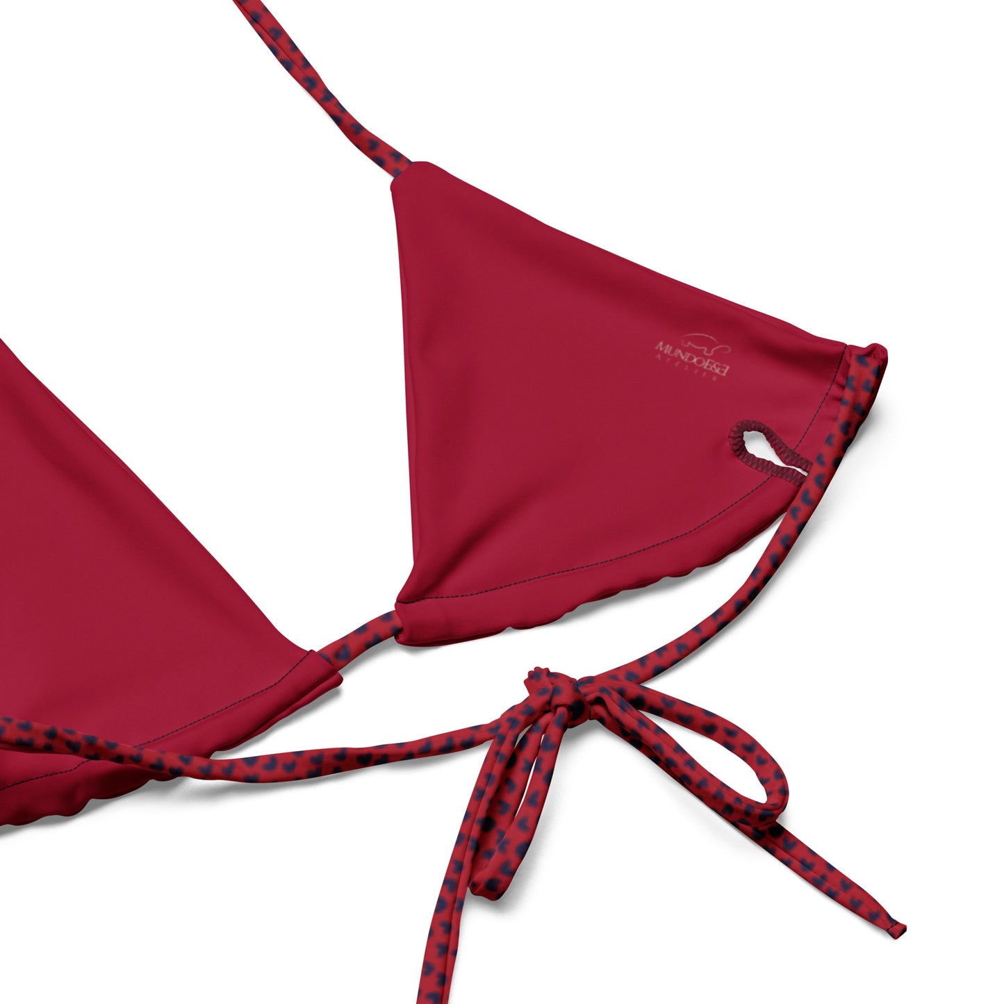 Red recycled string bikini. Caracas Collection