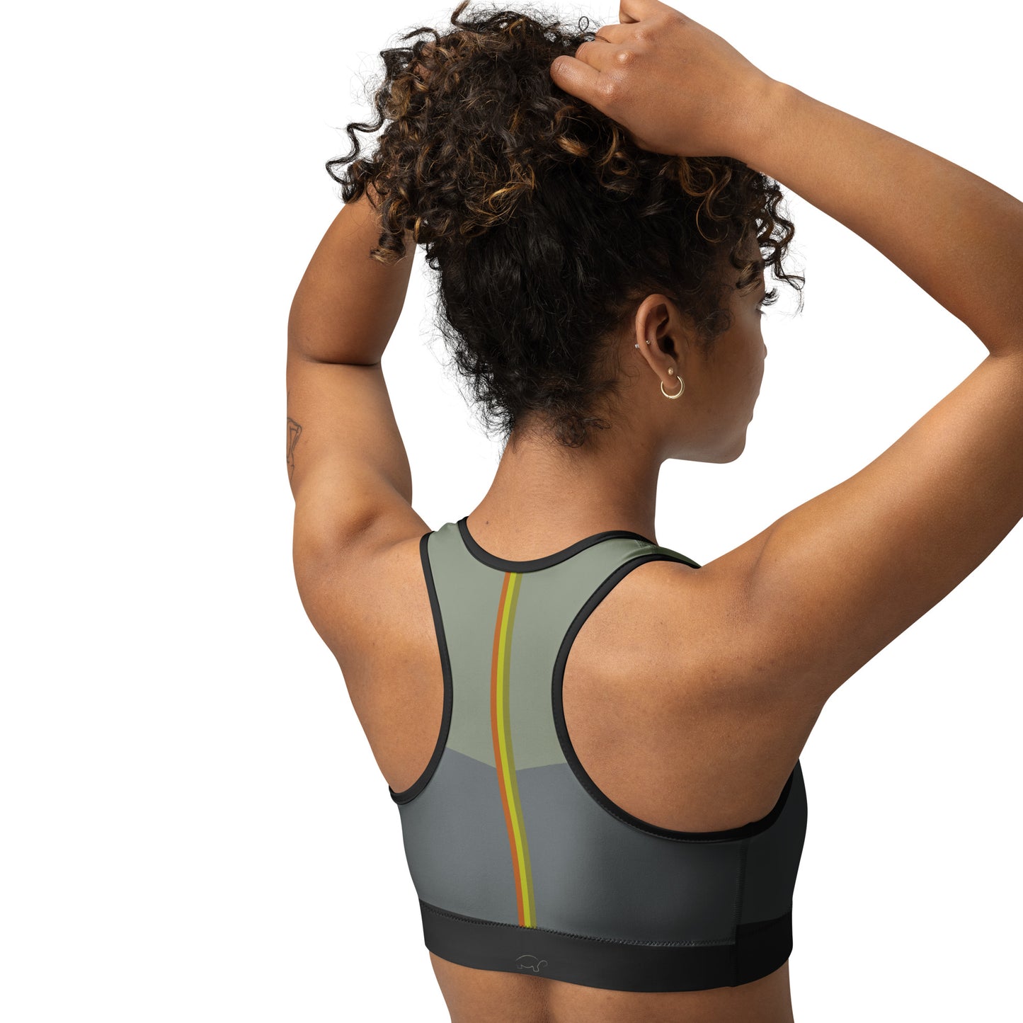 E&E Basic Green/Orange Sports bra
