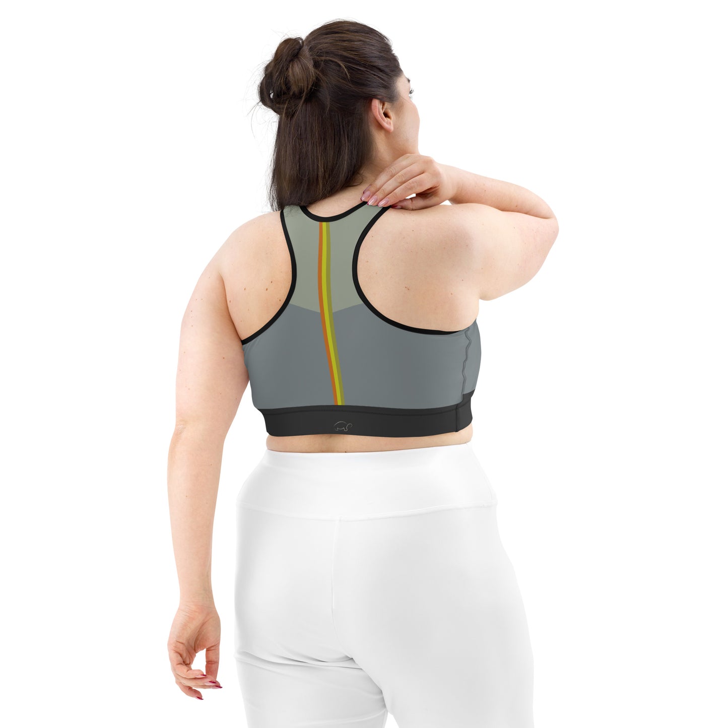 E&E Basic Green/Orange Sports bra