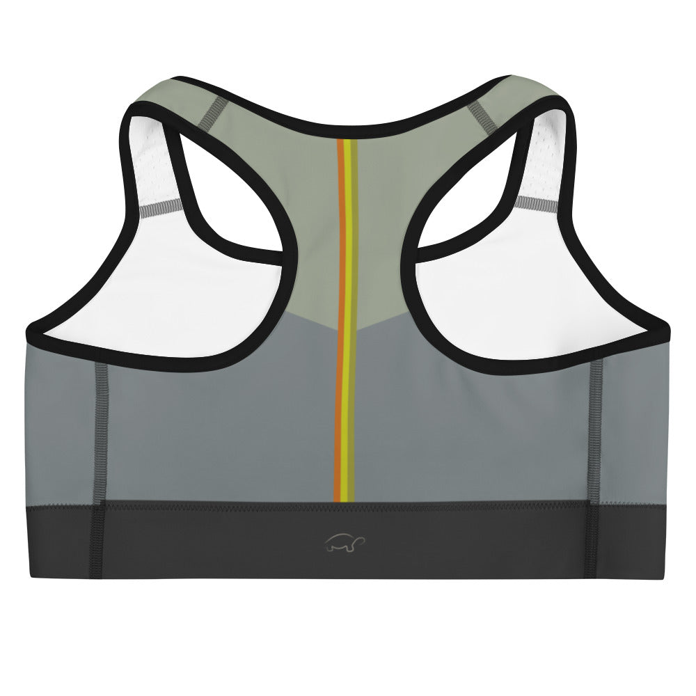 E&E Basic Green/Orange Sports bra