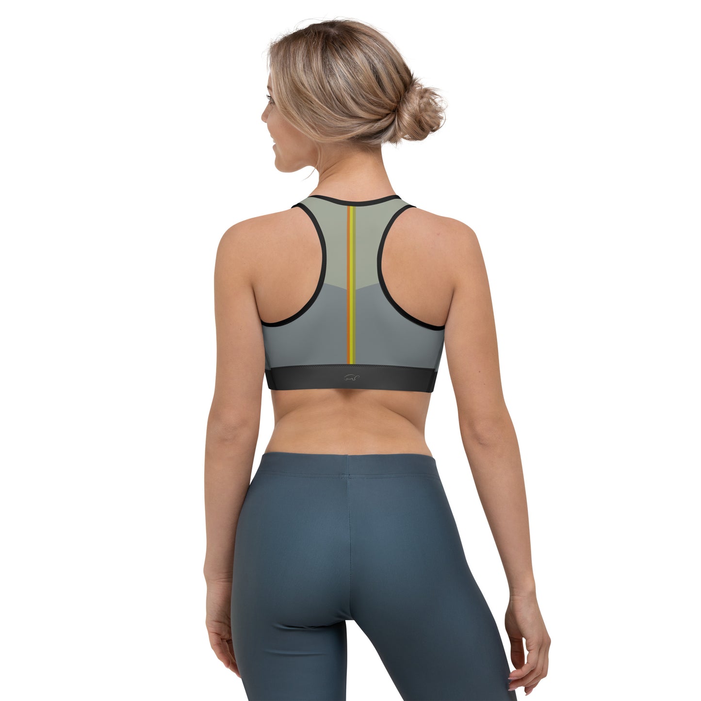 E&E Basic Green/Orange Sports bra
