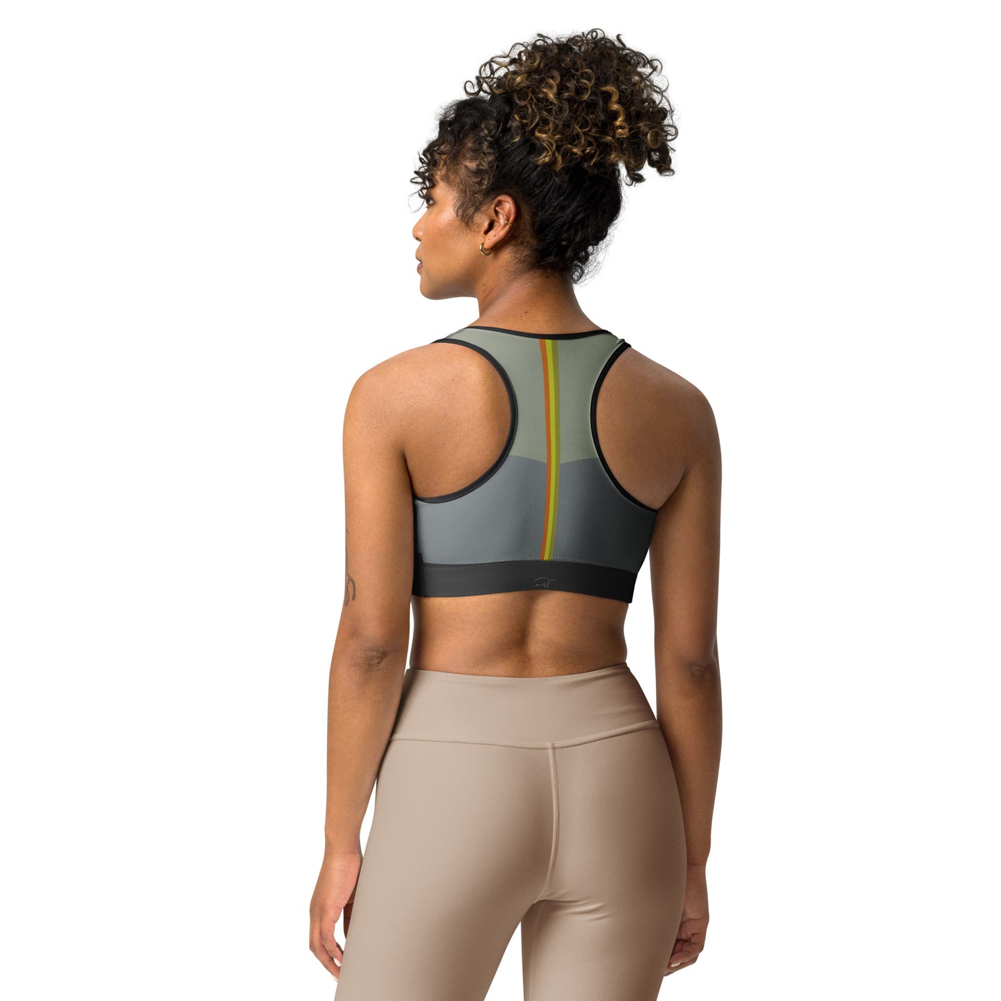 E&E Basic Green/Orange Sports bra