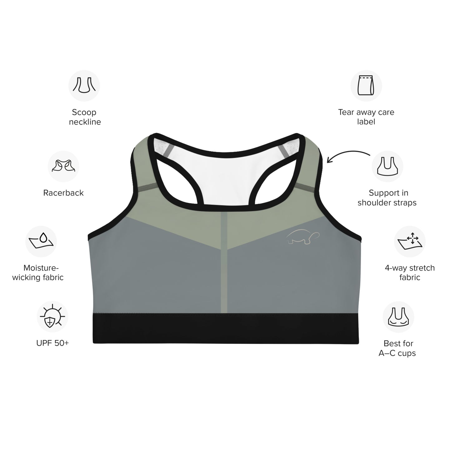 E&E Basic Green Sports bra