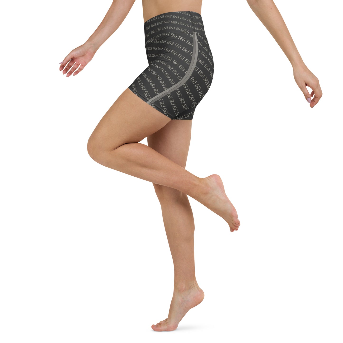 E&E Signature Black Yoga Shorts