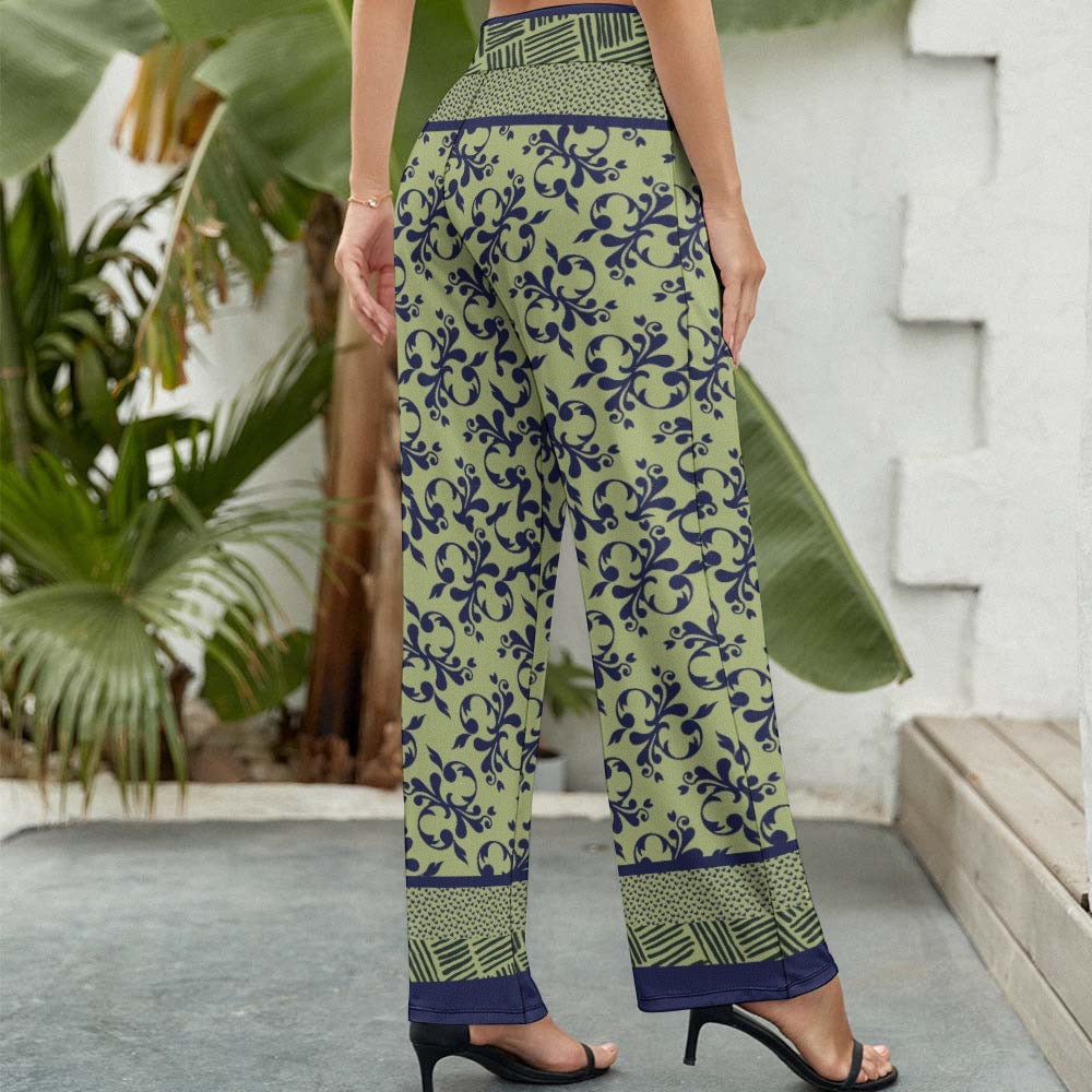 Red Women's Wide Leg Pants. Caracas Collection