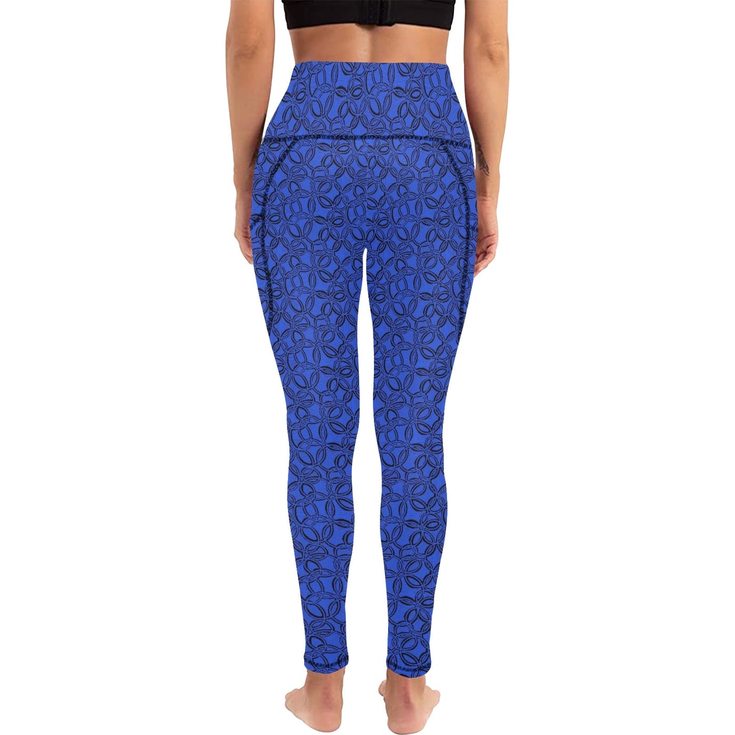 Super Bloom Leggings with Pockets. Design hand-painted by the Designer Maria Alejandra Echenique