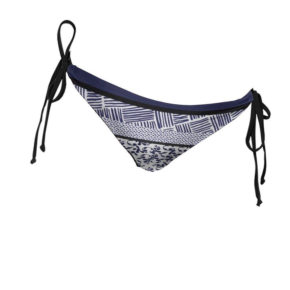 White & Blue Bikini Bottom. Caracas Collection
