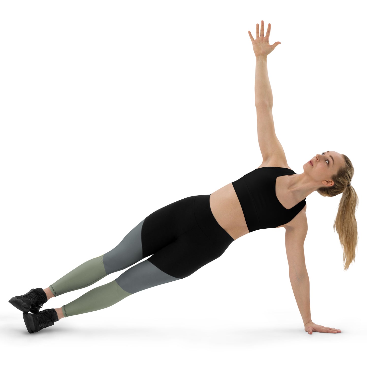 E&E Basic Green/Orange Sports Leggings