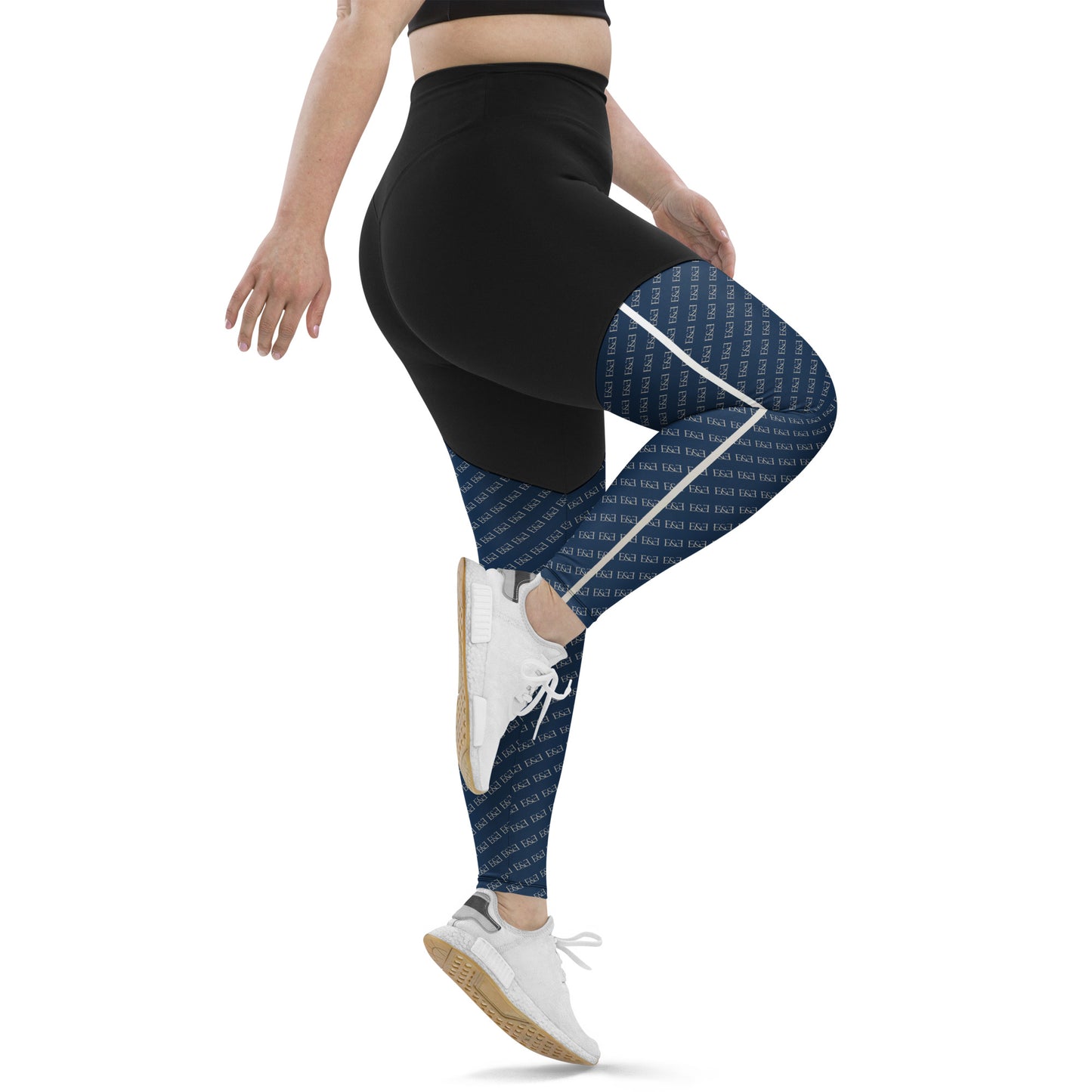 E&E Signature Blue Sports Leggings