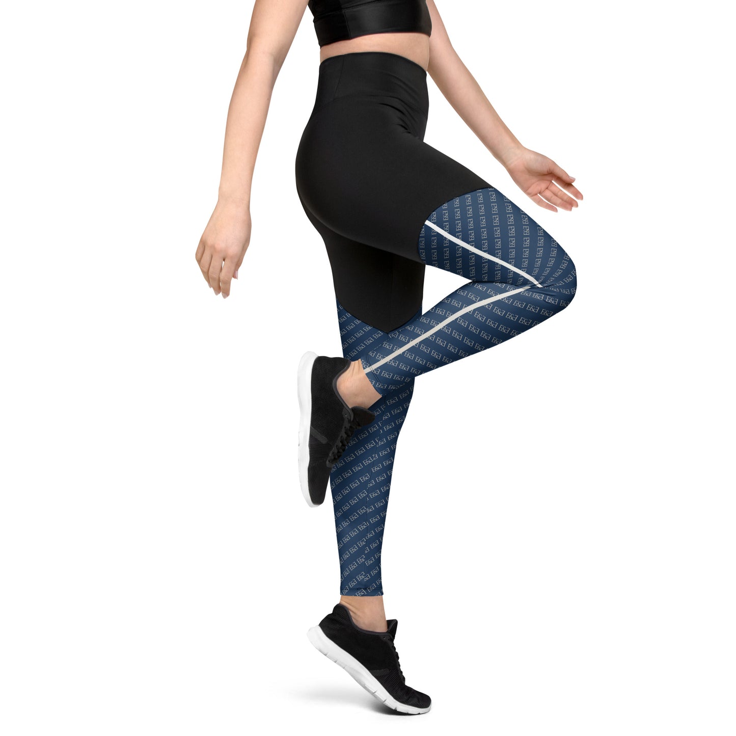 E&E Signature Blue Sports Leggings