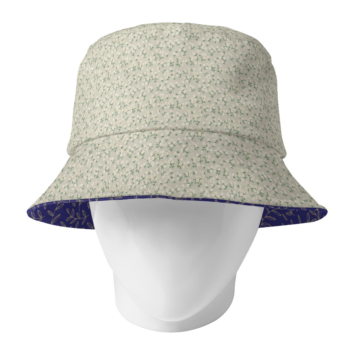 Super Bloom Collection Double-Side Fisherman Hat. Pattern hand-painted by the Designer Maria Alejandra Echenique