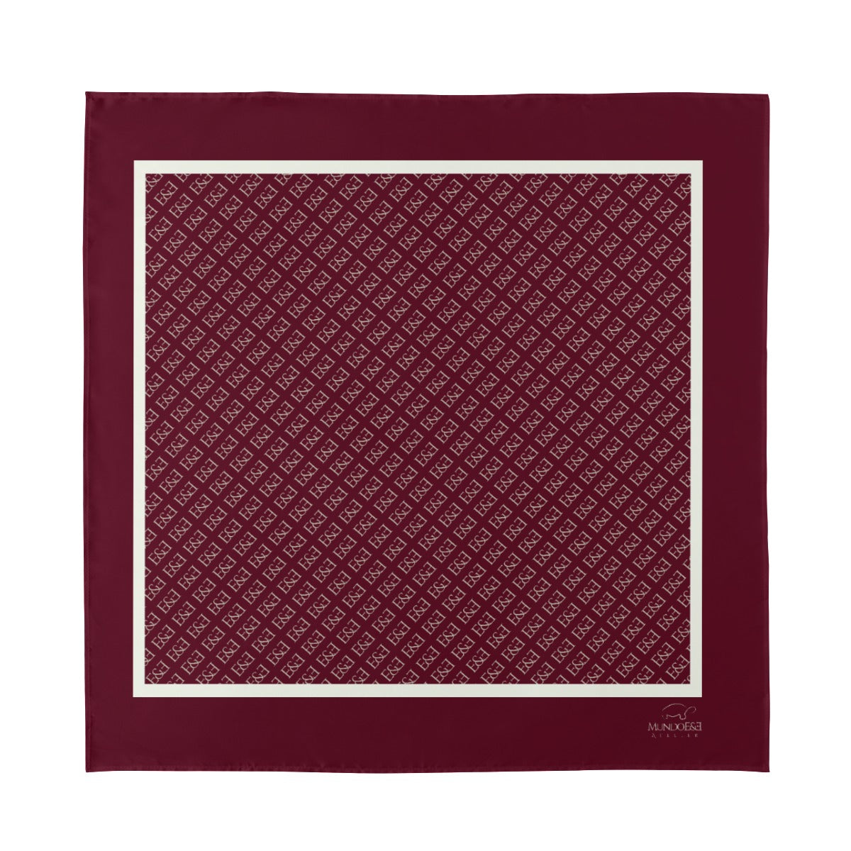 E&E Signature Red-Wine Silk Scarf.
