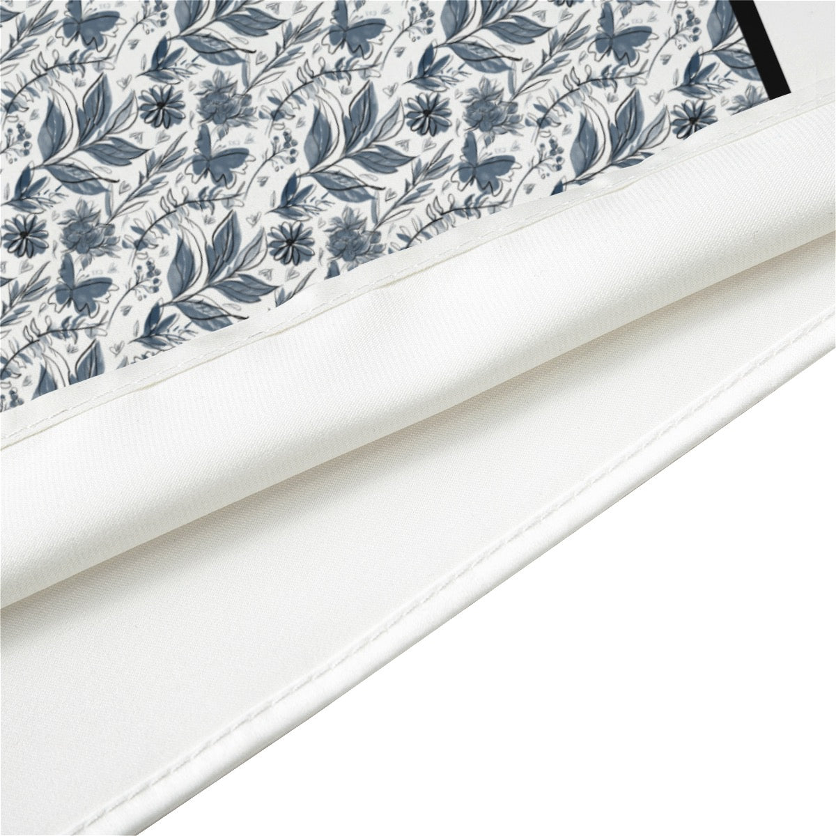 Watercolor White and Blue Silk Scarf. Houston Collection. Design hand-painted by the Designer Maria