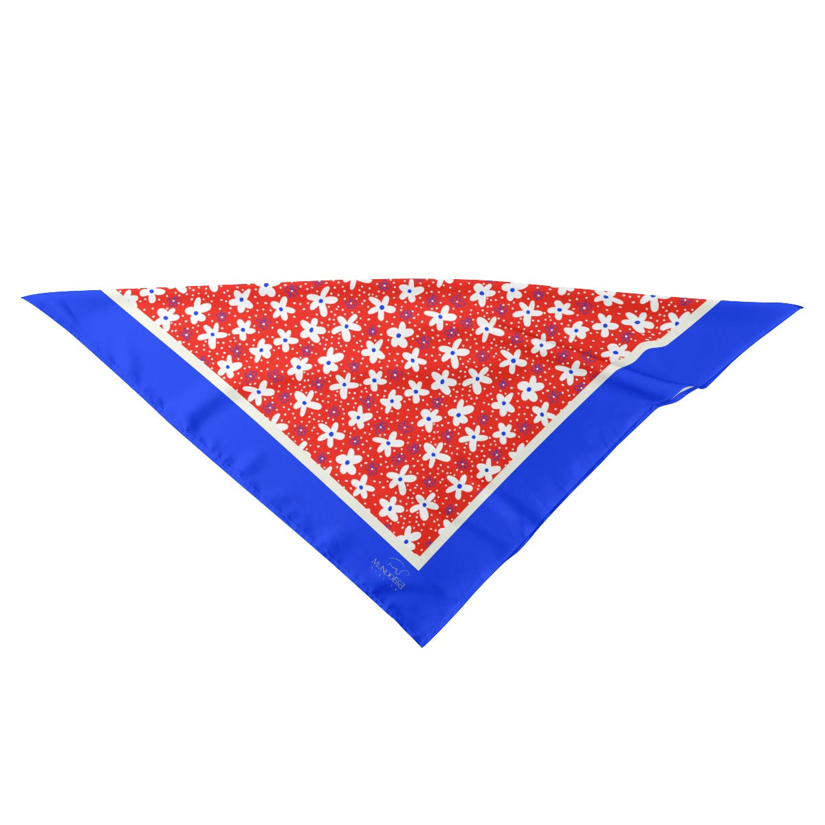 American inspired Silk Scarf. Design hand-painted by the Designer Maria Alejandra Echenique