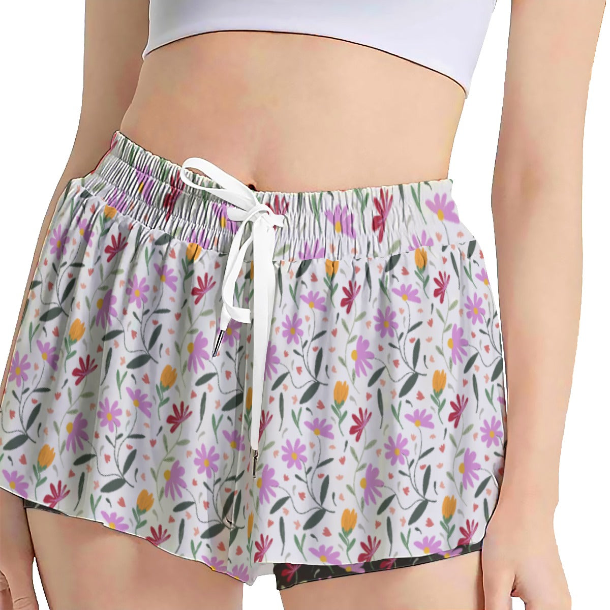 Botanical Women's Sport Skirts With Pocket. Pattern hand-painted by the Designer Maria Alejandra Echenique